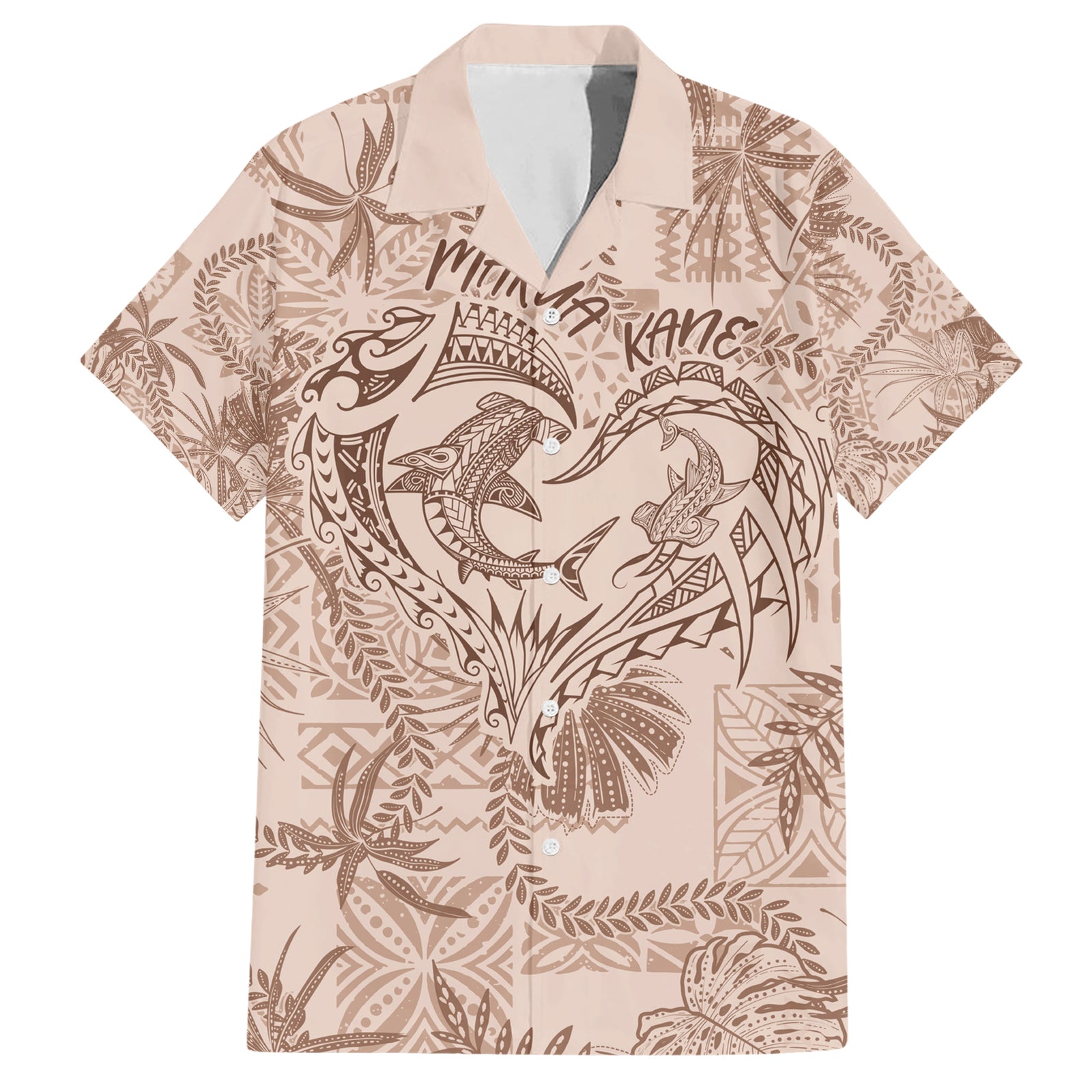 Hawaii Father's Day Vintage Lei Hawaiian Shirt Hauoli la Makuakane - Beige