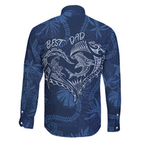 Hawaii Father's Day Vintage Lei Family Matching Summer Maxi Dress and Hawaiian Shirt Hauoli la Makuakane - Blue