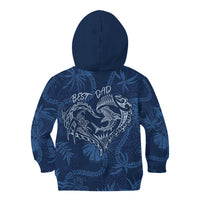 Hawaii Father's Day Vintage Lei Kid Hoodie Hauoli la Makuakane - Blue LT7