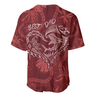 Hawaii Father's Day Vintage Lei Baseball Jersey Hauoli la Makuakane - Red LT7 - Polynesian Pride