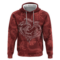 Hawaii Father's Day Vintage Lei Zip Hoodie Hauoli la Makuakane - Red