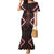 Maori Taiaha Whakairo Personalized Family Matching Mermaid Dress and Hawaiian Shirt Red Poutama Motifs