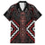 Maori Taiaha Whakairo Personalized Family Matching Short Sleeve Bodycon Dress and Hawaiian Shirt Red Poutama Motifs