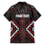 Maori Taiaha Whakairo Personalized Family Matching Short Sleeve Bodycon Dress and Hawaiian Shirt Red Poutama Motifs