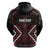 Maori Taiaha Whakairo Personalized Hoodie Red Poutama Motifs