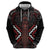 Maori Taiaha Whakairo Personalized Hoodie Red Poutama Motifs