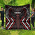 Maori Taiaha Whakairo Personalized Quilt Red Poutama Motifs