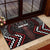 Maori Taiaha Whakairo Personalized Rubber Doormat Red Poutama Motifs