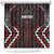 Maori Taiaha Whakairo Personalized Shower Curtain Red Poutama Motifs