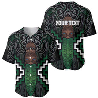 Maori Taiaha Pounamu Whakairo Personalized Baseball Jersey Jade Poutama Motifs