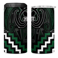 Maori Taiaha Pounamu Whakairo Personalized 4 in 1 Can Cooler Tumbler Jade Poutama Motifs