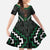 Maori Taiaha Pounamu Whakairo Personalized Family Matching Short Sleeve Bodycon Dress and Hawaiian Shirt Jade Poutama Motifs