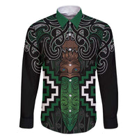 Maori Taiaha Pounamu Whakairo Personalized Family Matching Short Sleeve Bodycon Dress and Hawaiian Shirt Jade Poutama Motifs