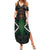 Maori Taiaha Pounamu Whakairo Personalized Family Matching Summer Maxi Dress and Hawaiian Shirt Jade Poutama Motifs