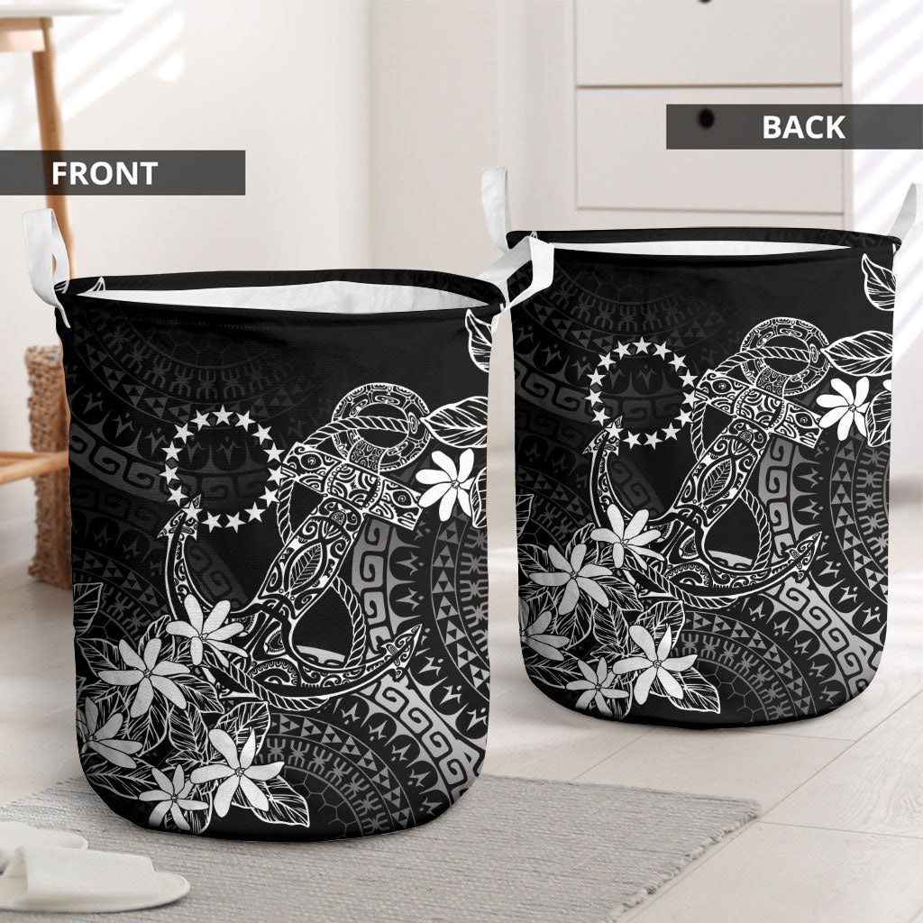 Black Kuki Airani Tapakau Laundry Basket Tribal Anchor Mix Tiare