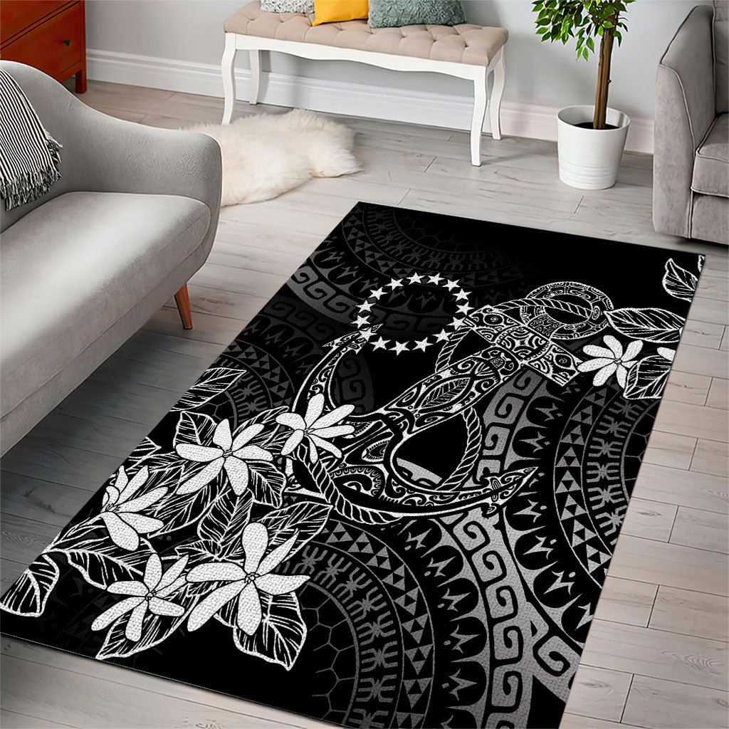 Black Kuki Airani Tapakau Area Rug Tribal Anchor Mix Tiare