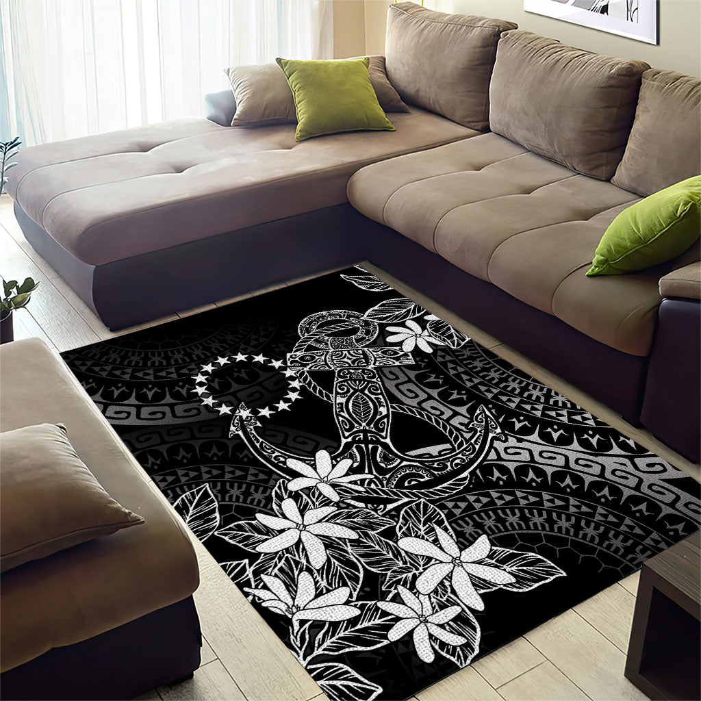 Black Kuki Airani Tapakau Area Rug Tribal Anchor Mix Tiare