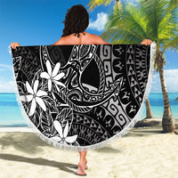 Black Kuki Airani Tapakau Beach Blanket Tribal Anchor Mix Tiare