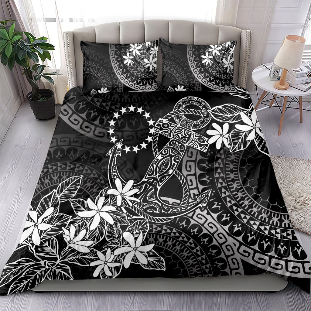 Black Kuki Airani Tapakau Bedding Set Tribal Anchor Mix Tiare