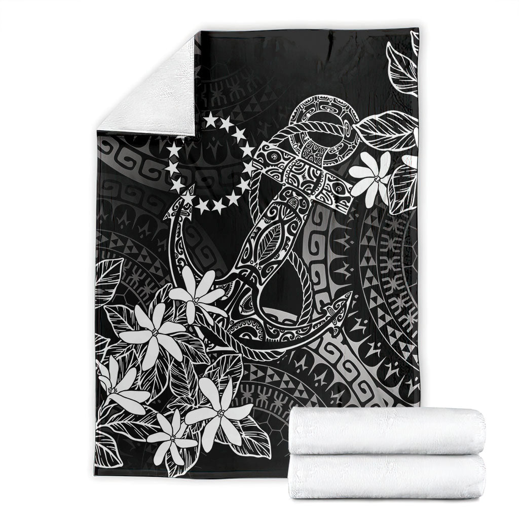 Black Kuki Airani Tapakau Blanket Tribal Anchor Mix Tiare