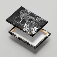 Black Kuki Airani Tapakau Canvas Wall Art Tribal Anchor Mix Tiare