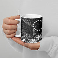 Black Kuki Airani Tapakau Ceramic Mug Tribal Anchor Mix Tiare