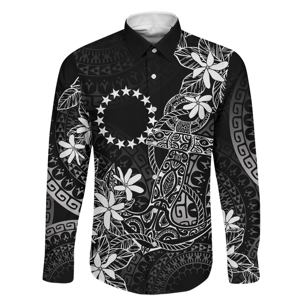 Black Kuki Airani Tapakau Family Matching Puletasi and Hawaiian Shirt Tribal Anchor Mix Tiare