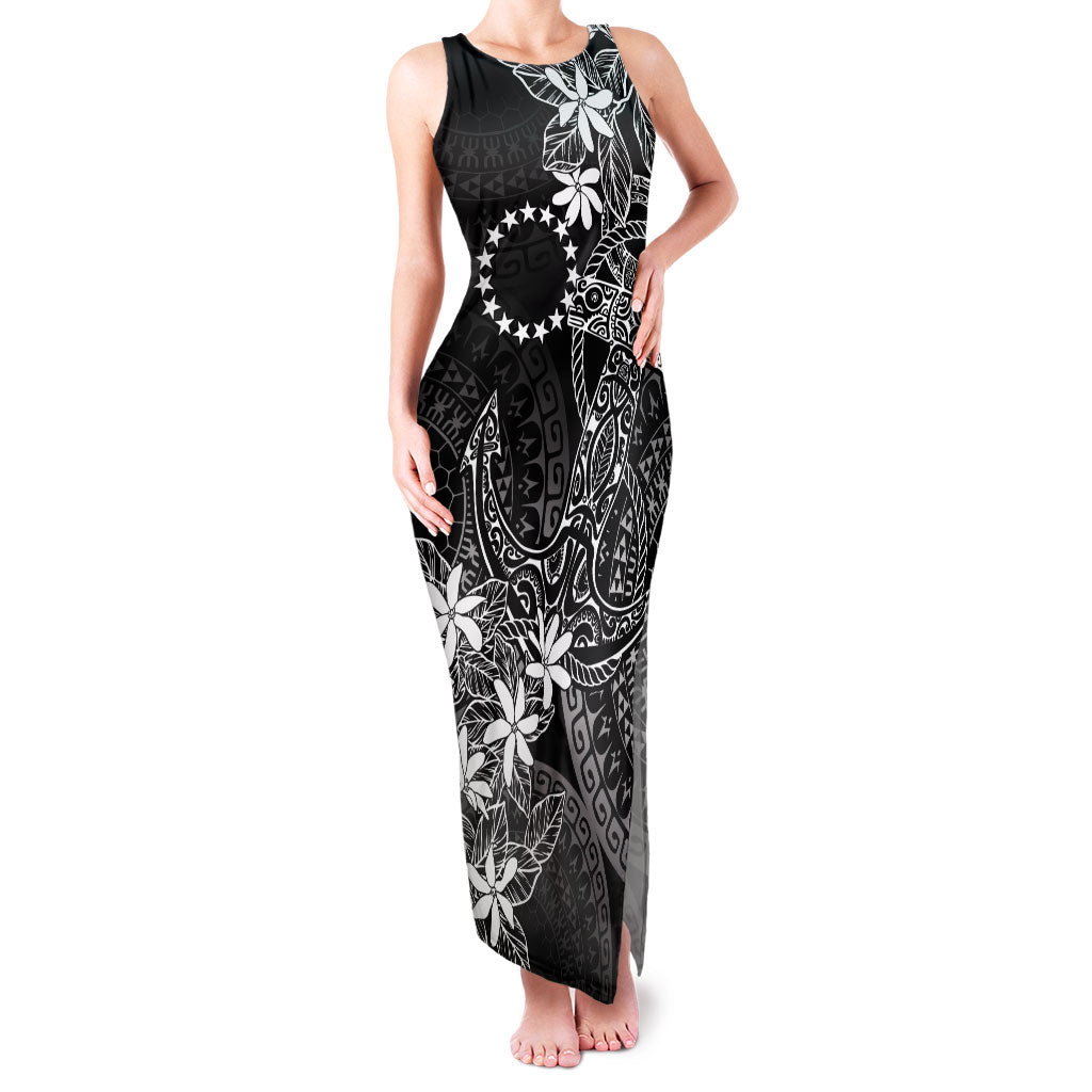 Black Kuki Airani Tapakau Family Matching Tank Maxi Dress and Hawaiian Shirt Tribal Anchor Mix Tiare