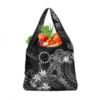 Black Kuki Airani Tapakau Grocery Bag Tribal Anchor Mix Tiare