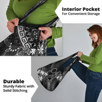 Black Kuki Airani Tapakau Grocery Bag Tribal Anchor Mix Tiare