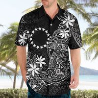 Black Kuki Airani Tapakau Hawaiian Shirt Tribal Anchor Mix Tiare