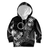 Black Kuki Airani Tapakau Kid Hoodie Tribal Anchor Mix Tiare