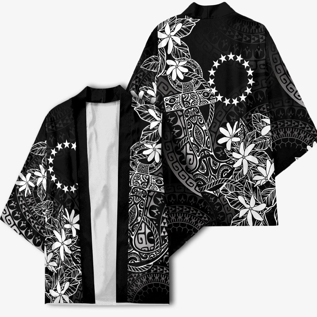 Black Kuki Airani Tapakau Kimono Tribal Anchor Mix Tiare