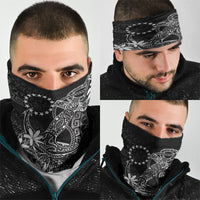 Black Kuki Airani Tapakau Neck Gaiter Tribal Anchor Mix Tiare