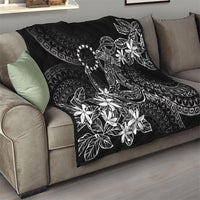Black Kuki Airani Tapakau Quilt Tribal Anchor Mix Tiare