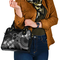 Black Kuki Airani Tapakau Shoulder Handbag Tribal Anchor Mix Tiare