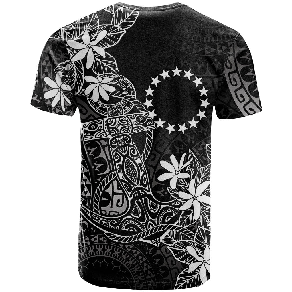 Black Kuki Airani Tapakau T Shirt Tribal Anchor Mix Tiare