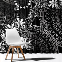 Black Kuki Airani Tapakau Window Curtain Tribal Anchor Mix Tiare