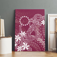 Maroon Kuki Airani Tapakau Canvas Wall Art Tribal Anchor Mix Tiare