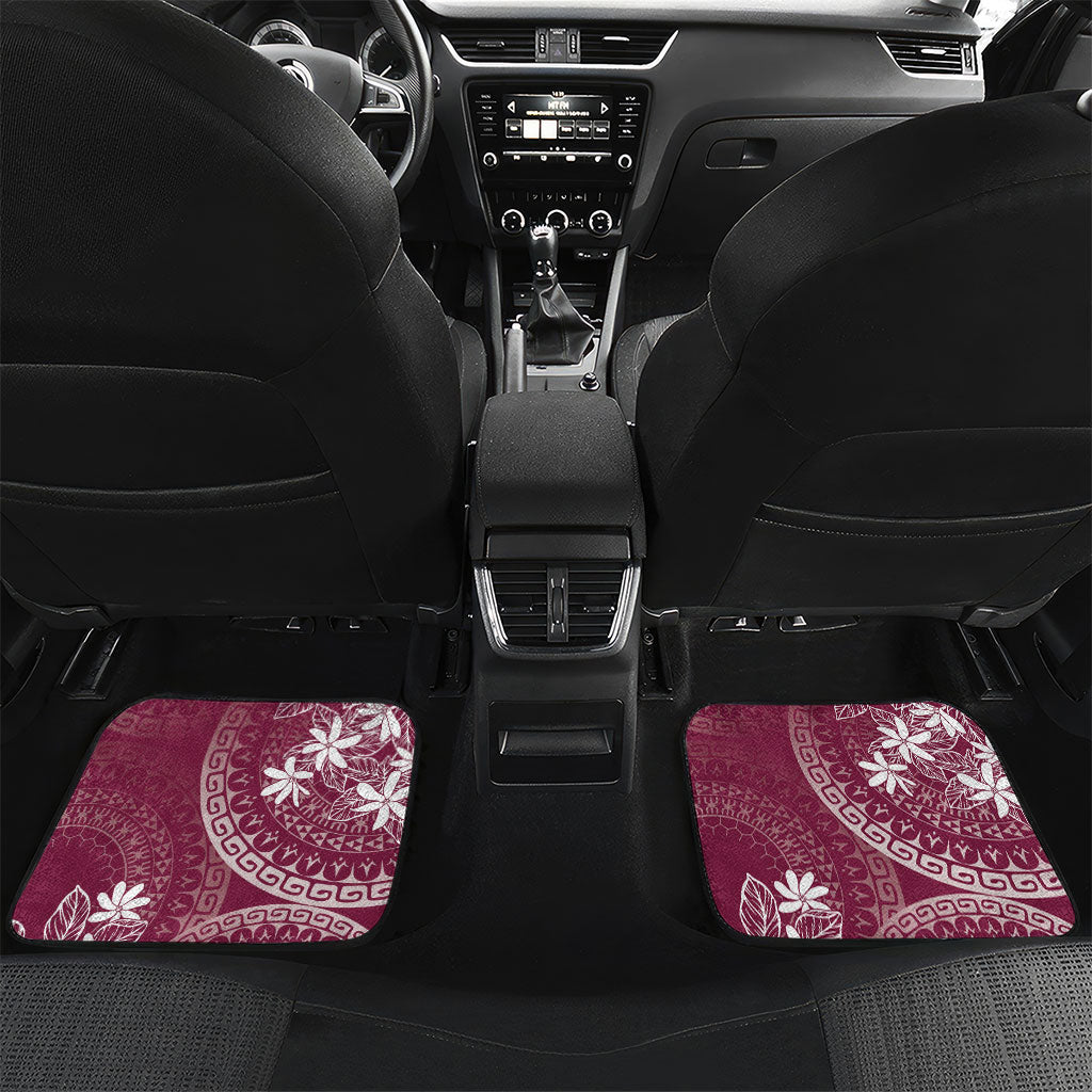 Maroon Kuki Airani Tapakau Car Mats Tribal Anchor Mix Tiare