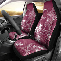 Maroon Kuki Airani Tapakau Car Seat Cover Tribal Anchor Mix Tiare
