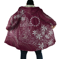 Maroon Kuki Airani Tapakau Cloak Tribal Anchor Mix Tiare