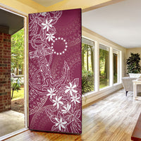 Maroon Kuki Airani Tapakau Door Cover Tribal Anchor Mix Tiare