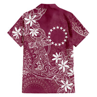 Maroon Kuki Airani Tapakau Family Matching Mermaid Dress and Hawaiian Shirt Tribal Anchor Mix Tiare