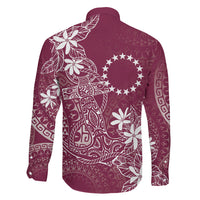 Maroon Kuki Airani Tapakau Family Matching Mermaid Dress and Hawaiian Shirt Tribal Anchor Mix Tiare