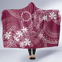 Maroon Kuki Airani Tapakau Hooded Blanket Tribal Anchor Mix Tiare