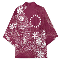 Maroon Kuki Airani Tapakau Kimono Tribal Anchor Mix Tiare