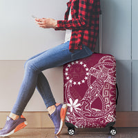 Maroon Kuki Airani Tapakau Luggage Cover Tribal Anchor Mix Tiare