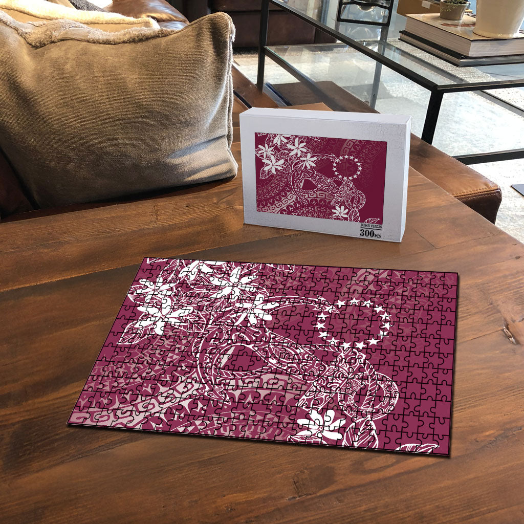 Maroon Kuki Airani Tapakau Puzzle Tribal Anchor Mix Tiare
