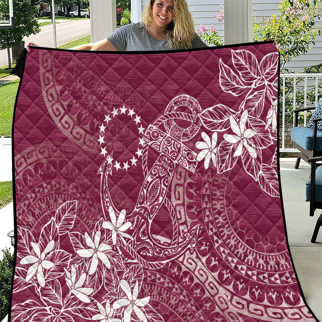 Maroon Kuki Airani Tapakau Quilt Tribal Anchor Mix Tiare LT7 Maroon - Polynesian Pride